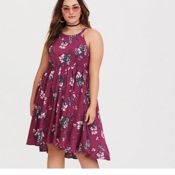 Torrid Berry Floral Dress Women's - Picture 6 of 6